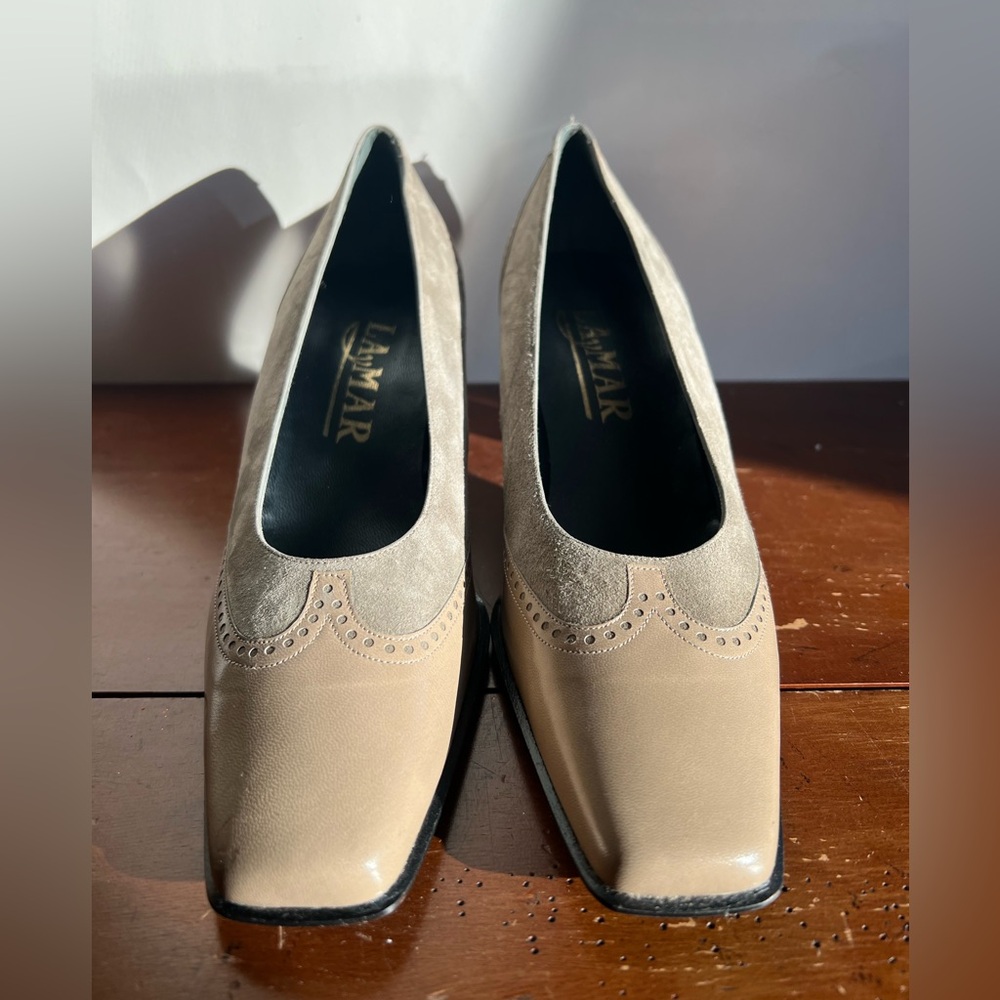 Vintage Lay Mar square toe pump